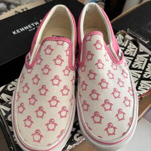 Vans Classic Slip-On Rare Penguins Pink and White Size 7.5